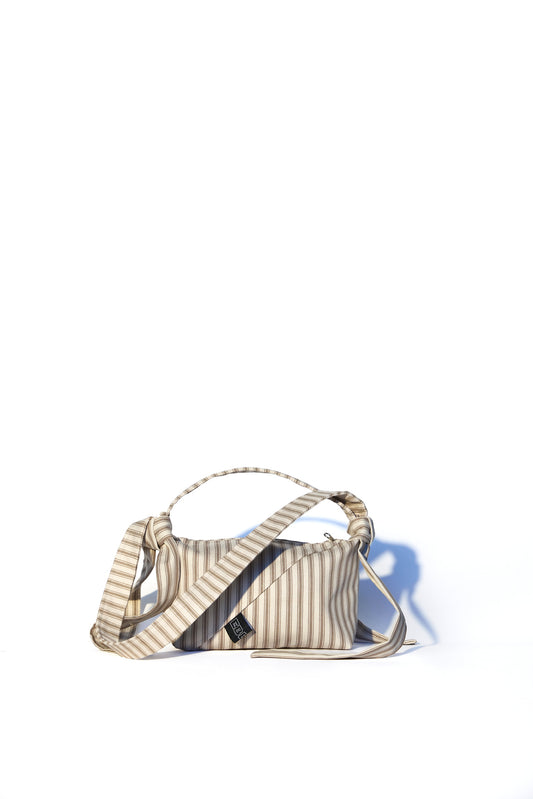 Mini beige stripe bag