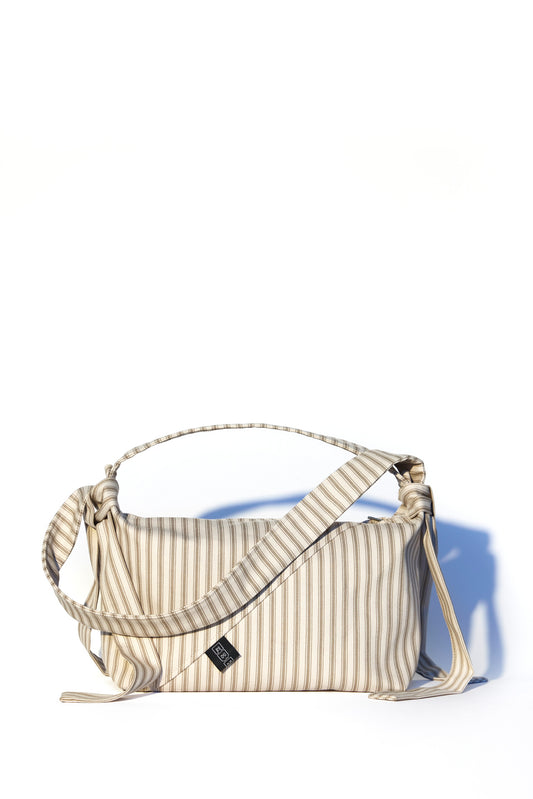 Large beige stripe bag